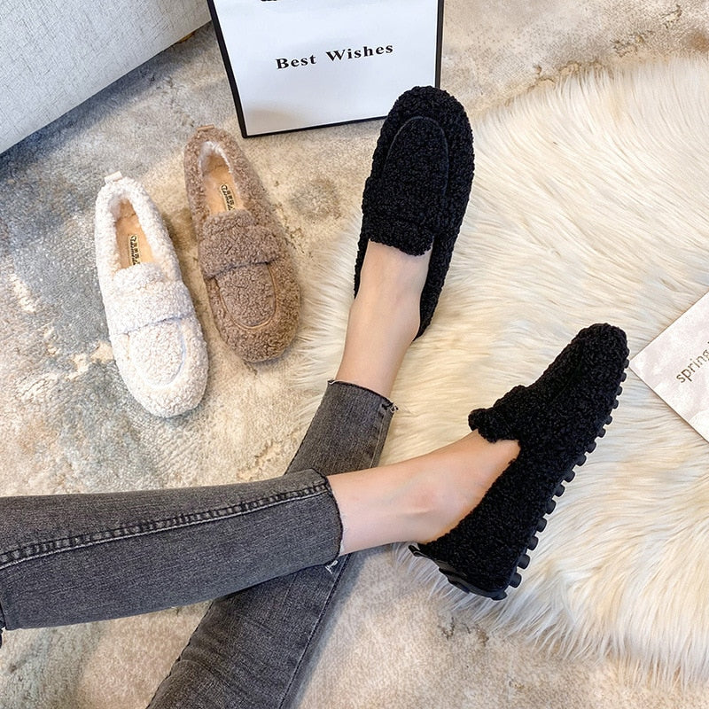 Luxe Plüsch Dameshuisschoenen – Warme Antislip Pantoffels voor Thuis
