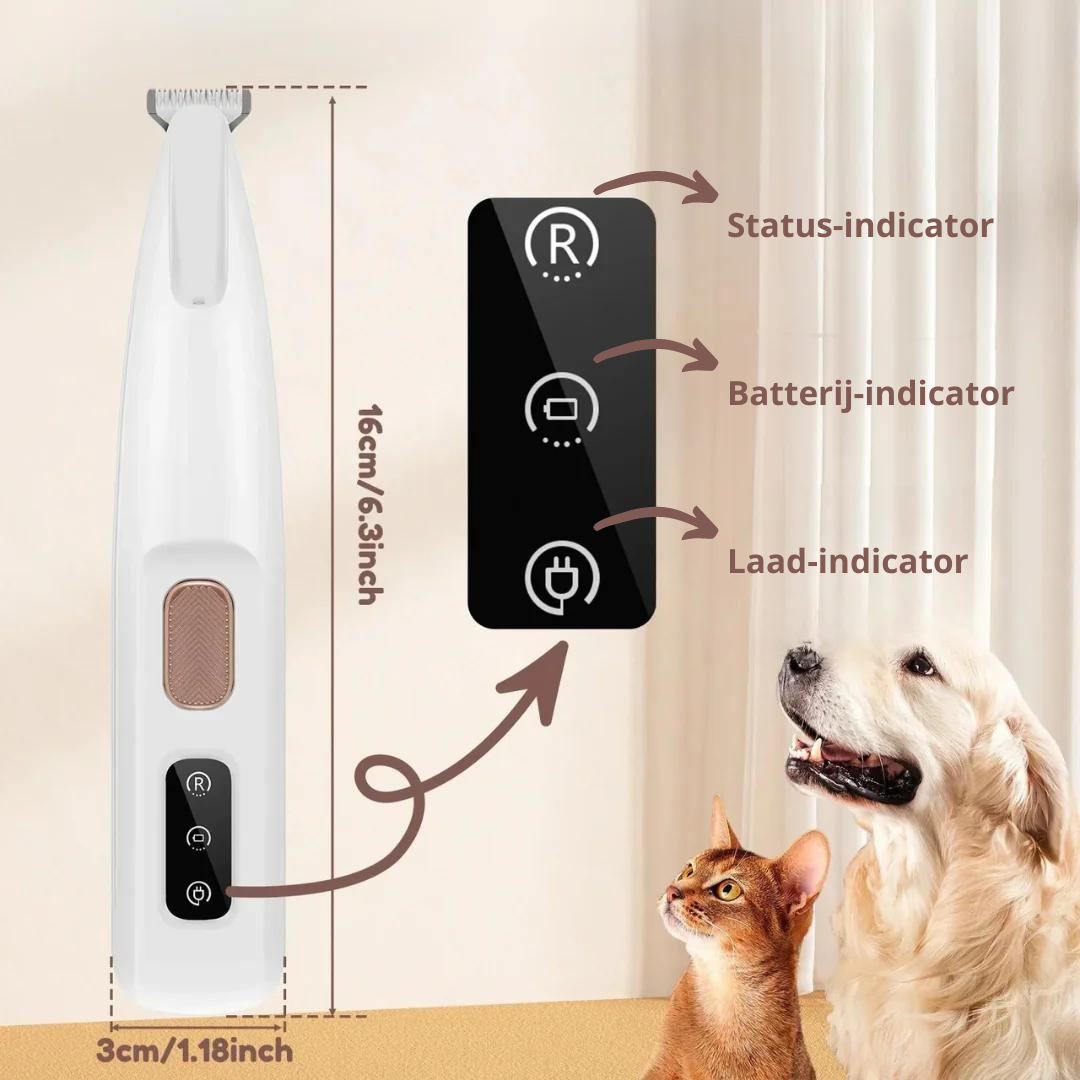 PawSpa - Geluidsloze en waterdichte trimmer voor katten en honden