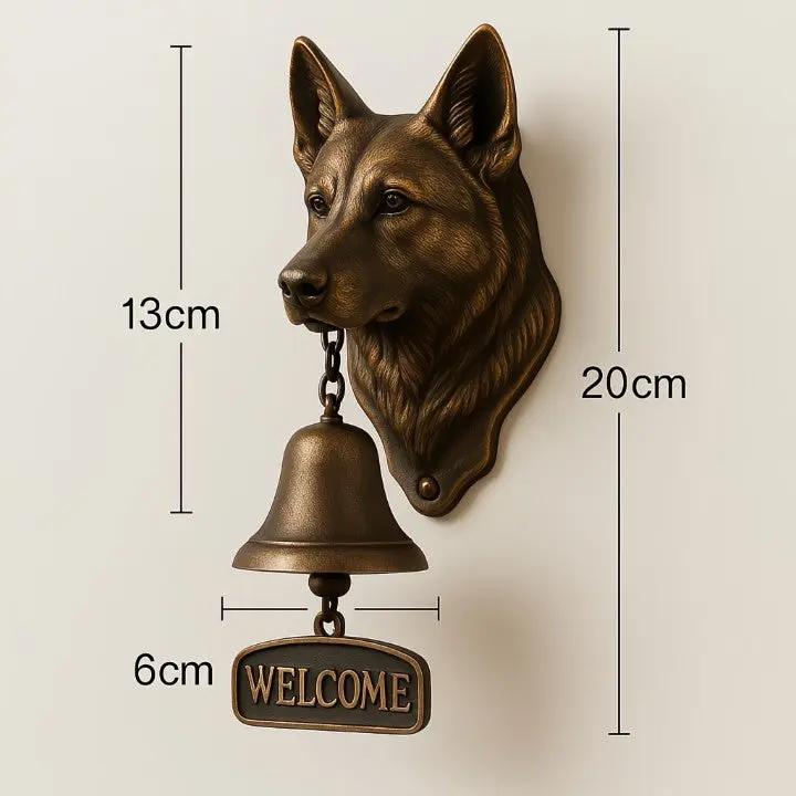 Welkomstbel HerderKlank – Handgemaakte Gietijzeren Deurbell met Hond