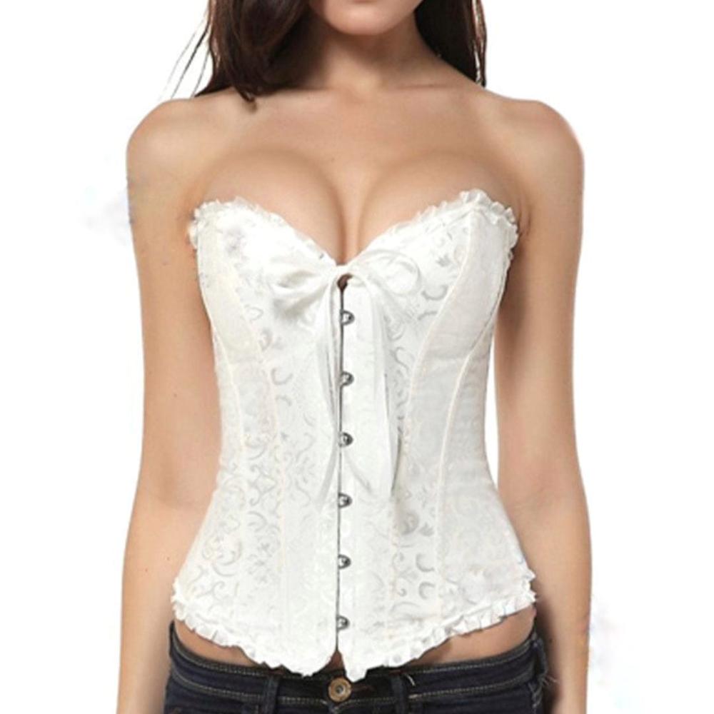 Retro Corset Met Bonen Taille Trainer voor Vrouwen - Stijlvolle Onderbust Body Shaper