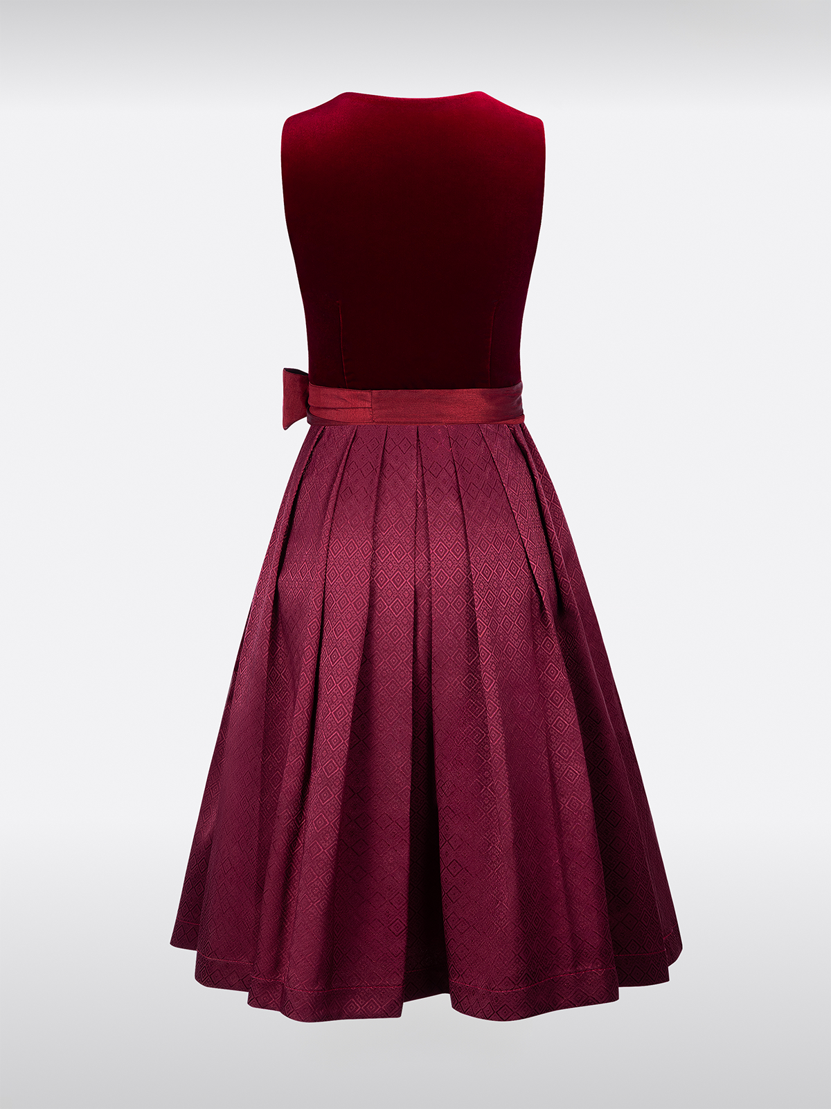 Rode Rechte Uitsnede Gestructureerde Dirndl