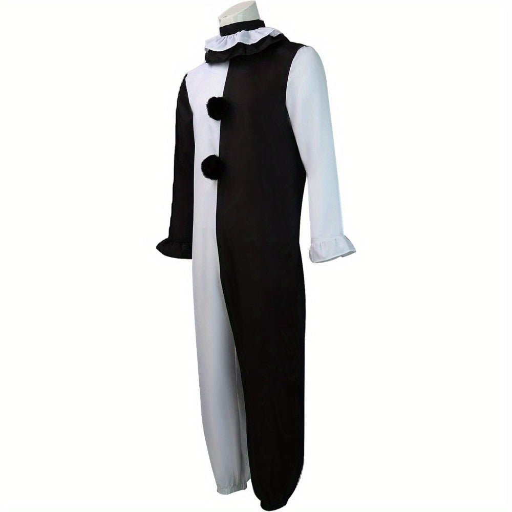 Unisex Vintage Lange Mouwen Halloween Kostuum Jumpsuit | Pom Poms