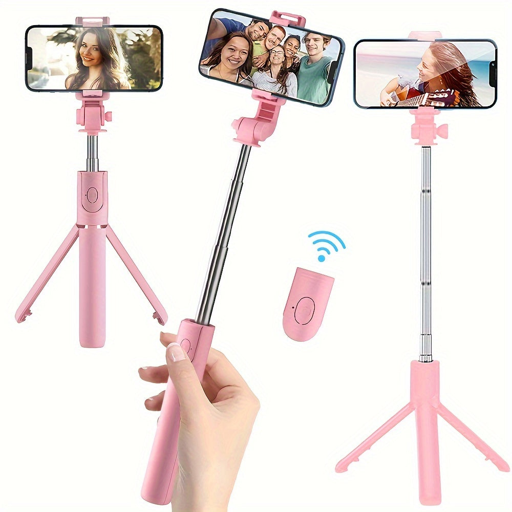 Flexibele Selfie Stick met Draadloze Afstandsbediening en 360° Rotatie – Compacte Selfie Pole voor iPhone en Reizen