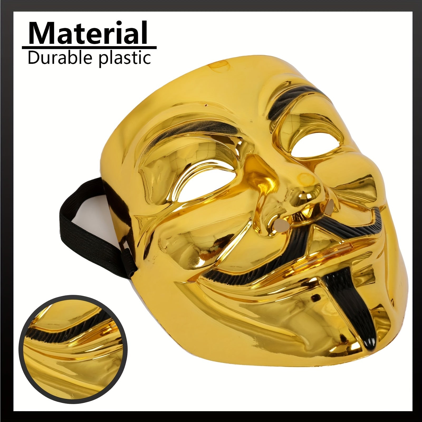 Heren Volledige Gezicht Plastic Halloween Masker | Anonieme Cosplay