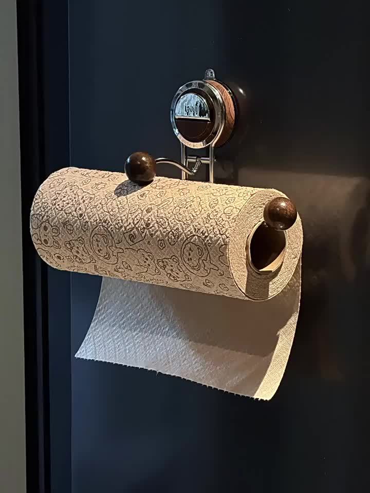 KeukenGrip Rollenhouder RVS Papierhanddoekhouder met Zuignap