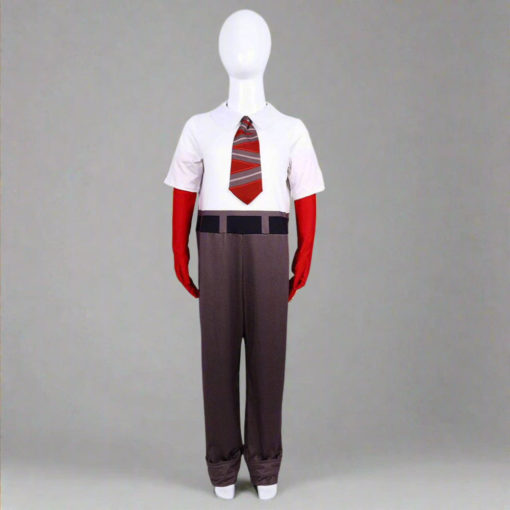 Halloween Cosplay Woede Jumpsuit Kostuum Handschoenen Stropdas Polyester Spandex