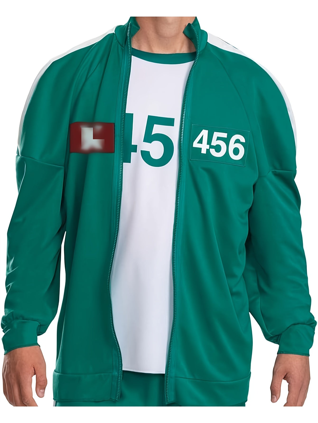 Heren Groene Trainingspak Halloween Kostuum Trainingspak | Ritssluiting