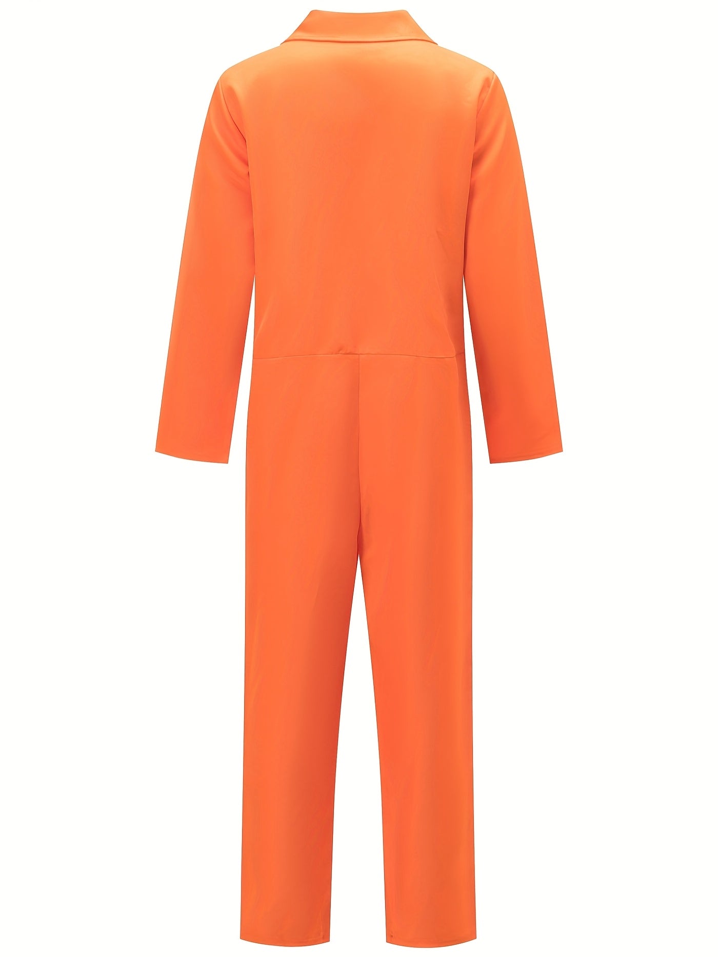 Heren Halloween Gevangenis Kostuum Jumpsuit met Lange Mouwen | Grappig