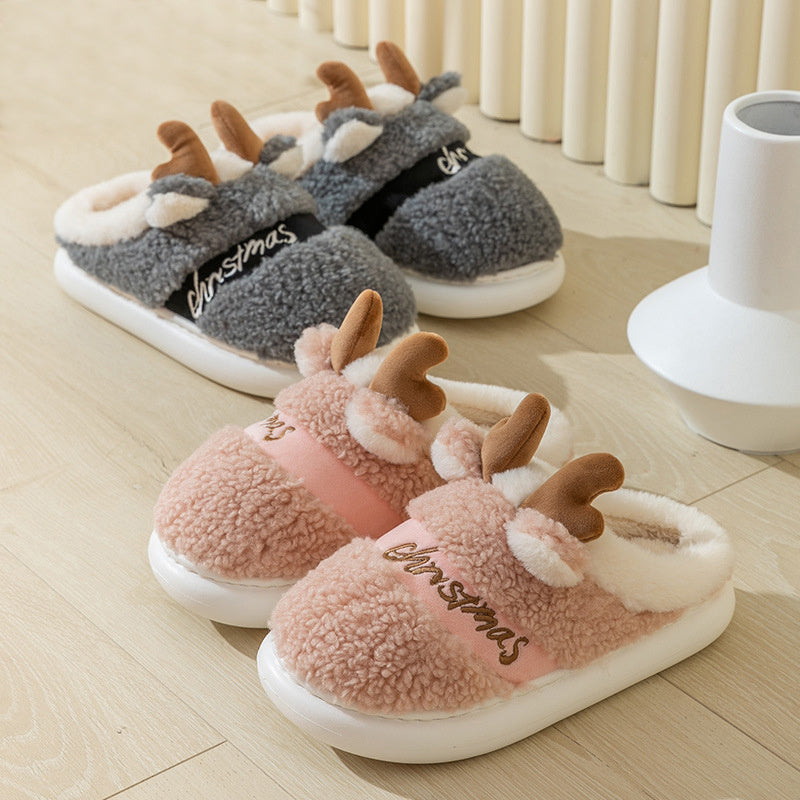 Warme Antler Kerstpantoffels voor Dames en Heren