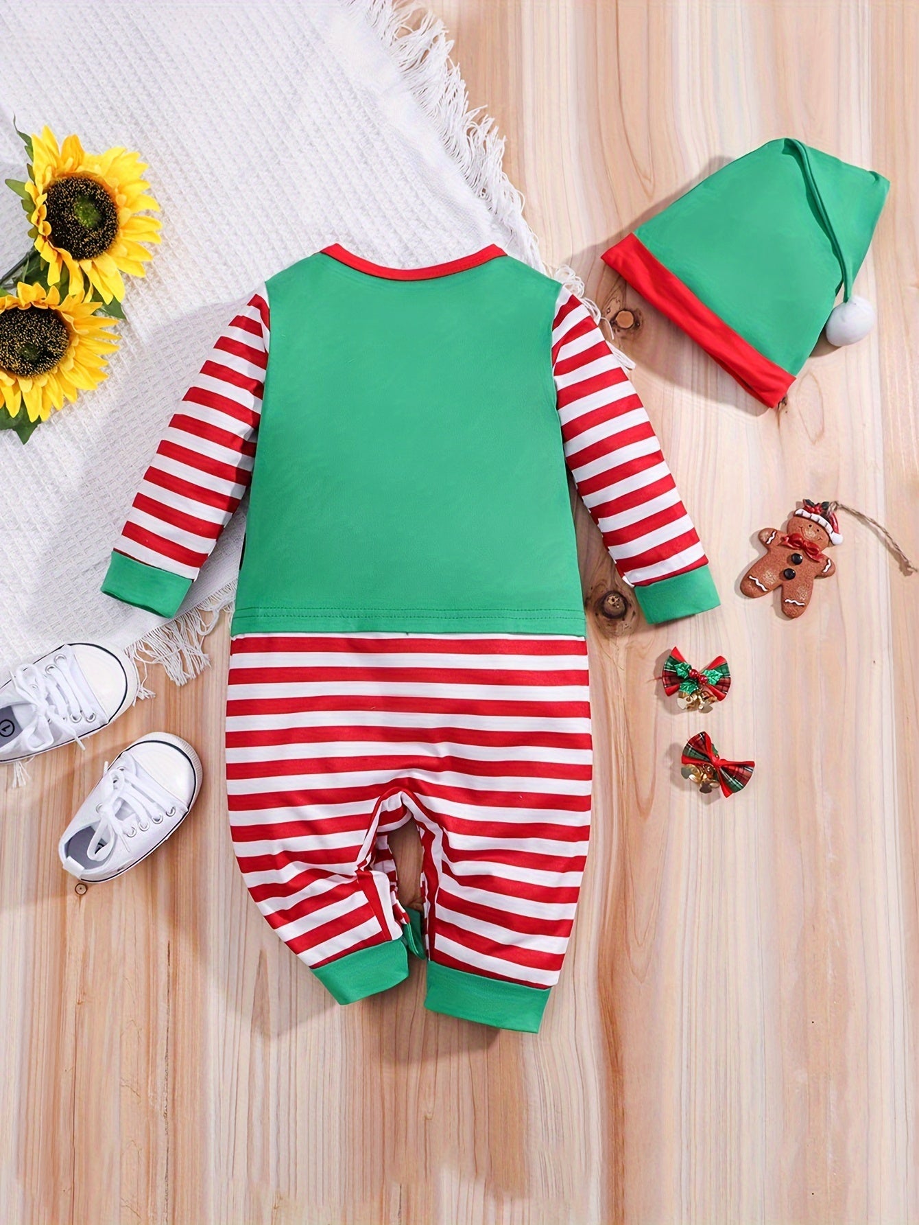 Baby Halloween Elf Kostuum Romper | Feestelijke Lange Mouwen