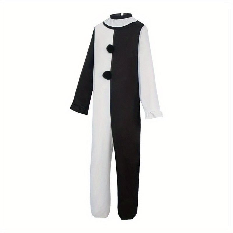 Unisex Klassieke Lange Mouwen Halloween Kostuum Jumpsuit | Pom Poms