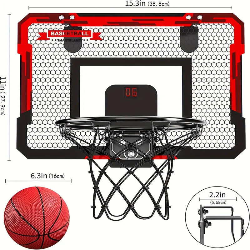 Mini-Basketbalring met Elektronisch Scorebord - BouncePro
