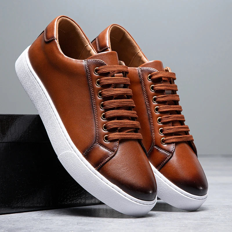 Leren Sneakers Heren - Stijl & Comfort - David™