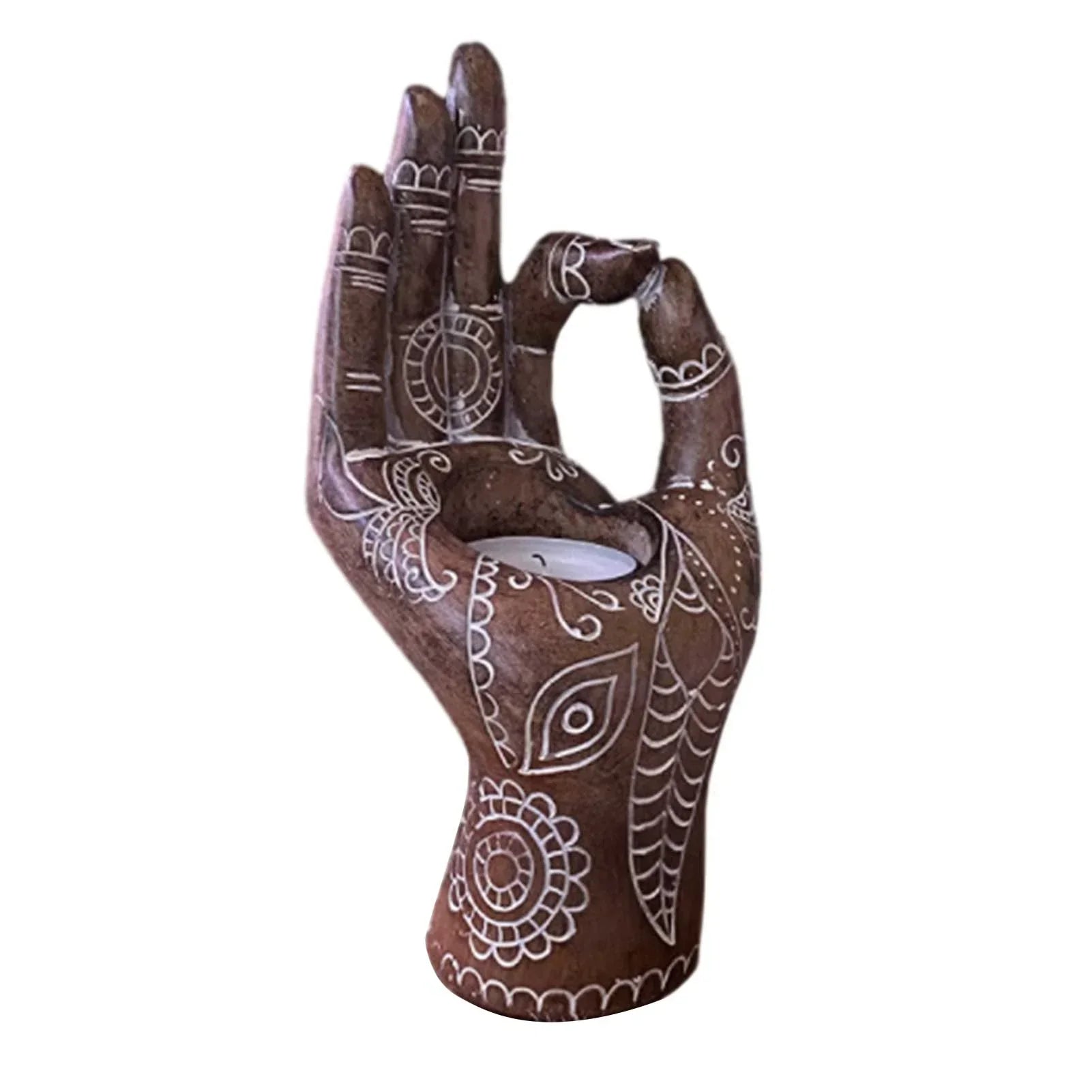 Boeddha Hand Kaarsenhouder - Zen Decor - Sereniteit