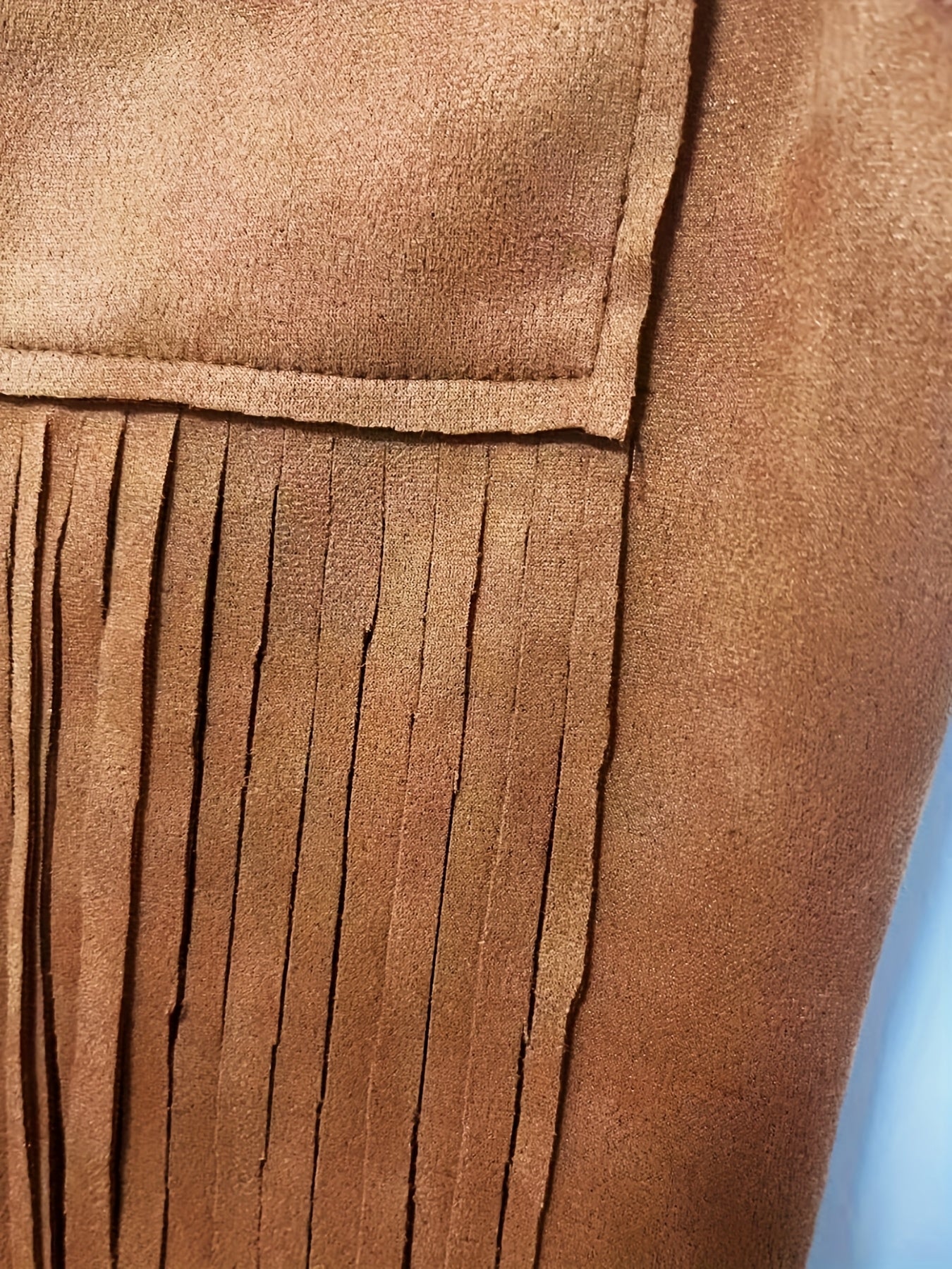 Western Halloween Cowgirl Kostuum Jumpsuit | Suède Franje Mouwloos