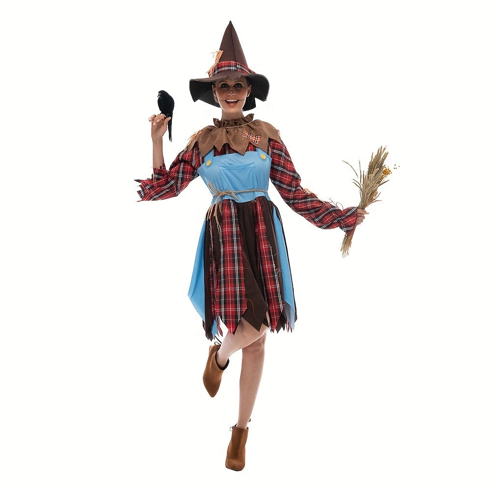 Vrouwen Grappige Lange Mouwen Halloween Kostuum Jurk | Midi