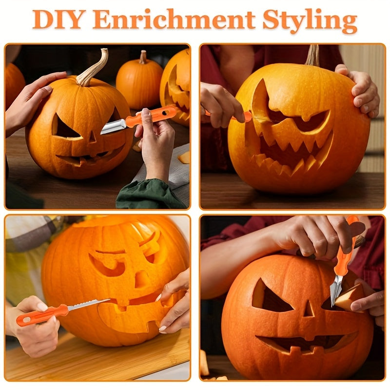 Halloween Roestvrijstalen Pompoen Snijset | Gemakkelijk Gesneden Pompoenen