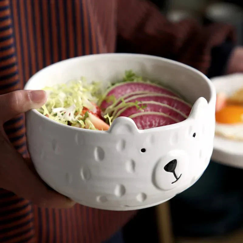 Schattige keramische ijsbeer serviesset – PolarJoy