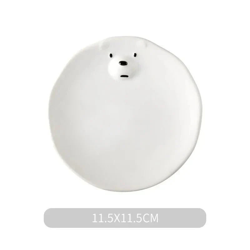 Schattige keramische ijsbeer serviesset – PolarJoy