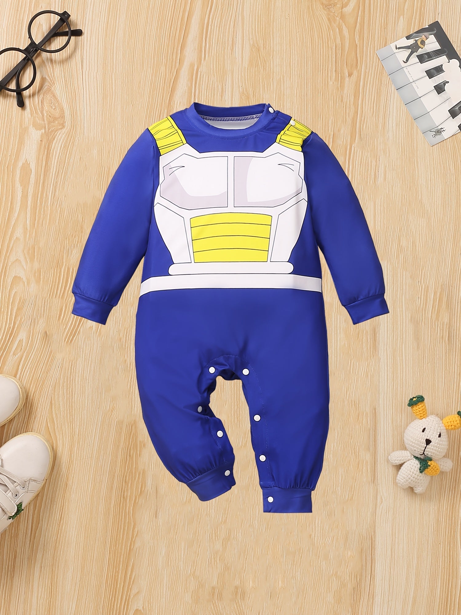 Baby Lange Mouwen Halloween Anime Kostuum Jumpsuit | Drukknopen