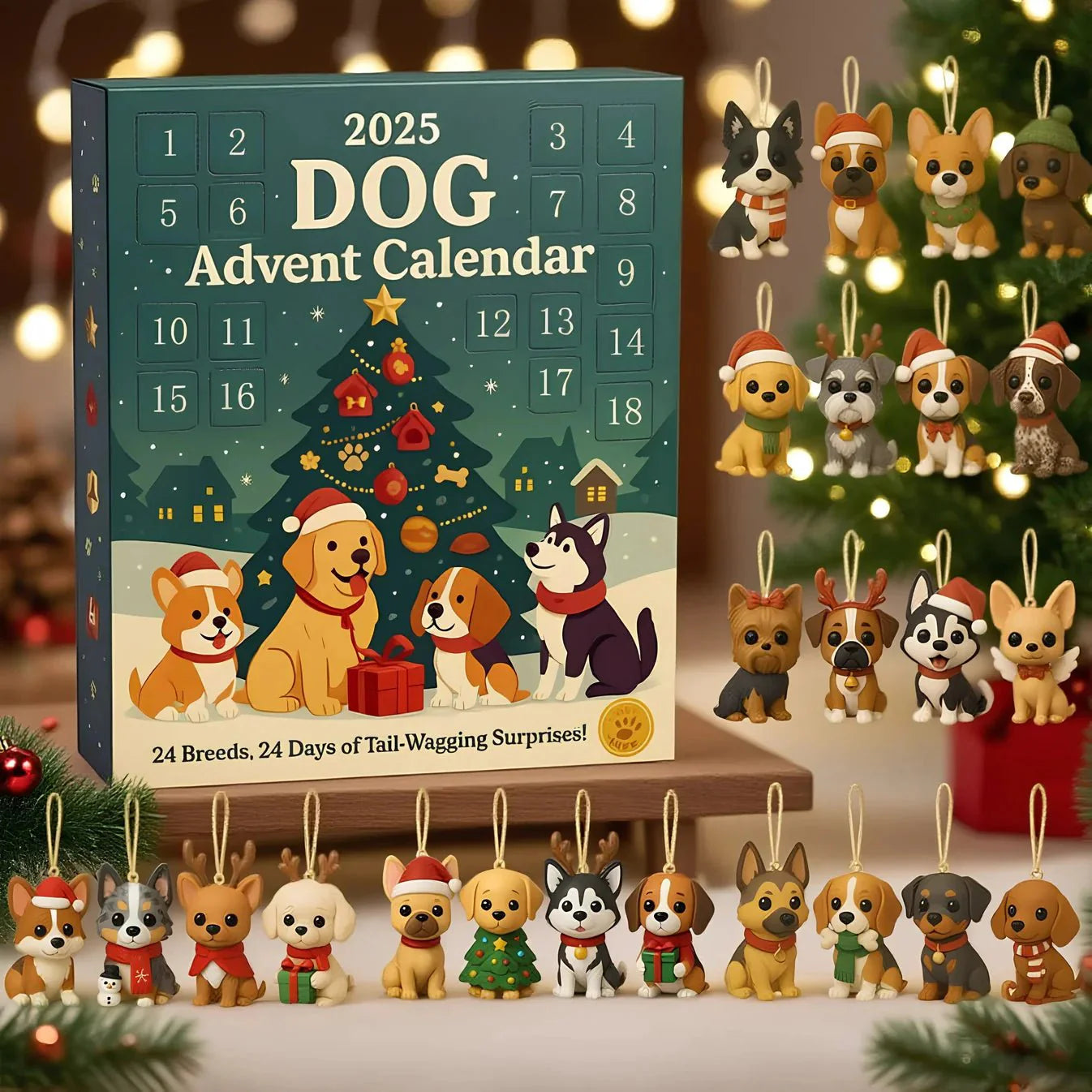 Pawfect | 2025 Grappige Honden Adventkalender Feestcadeau