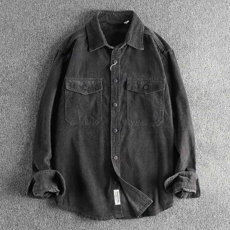 RetroRib Corduroy Shirt van Katoen met Relaxte Pasvorm