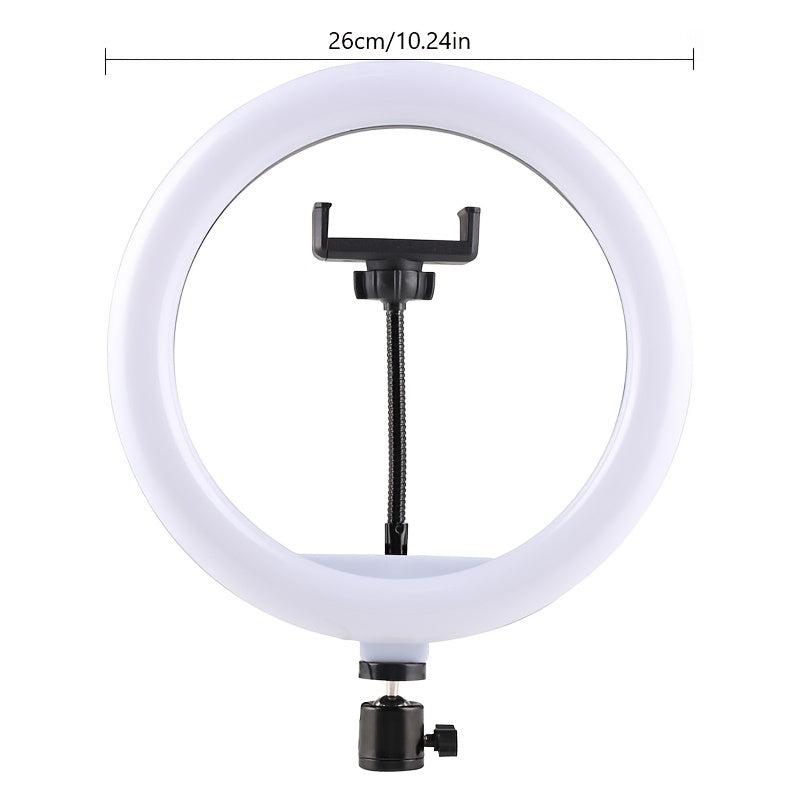 10-Inch LED Ringlicht met Verstelbare Statief en Telefoonhouder - Ideaal voor Make-up, Fotografie en Vloggen