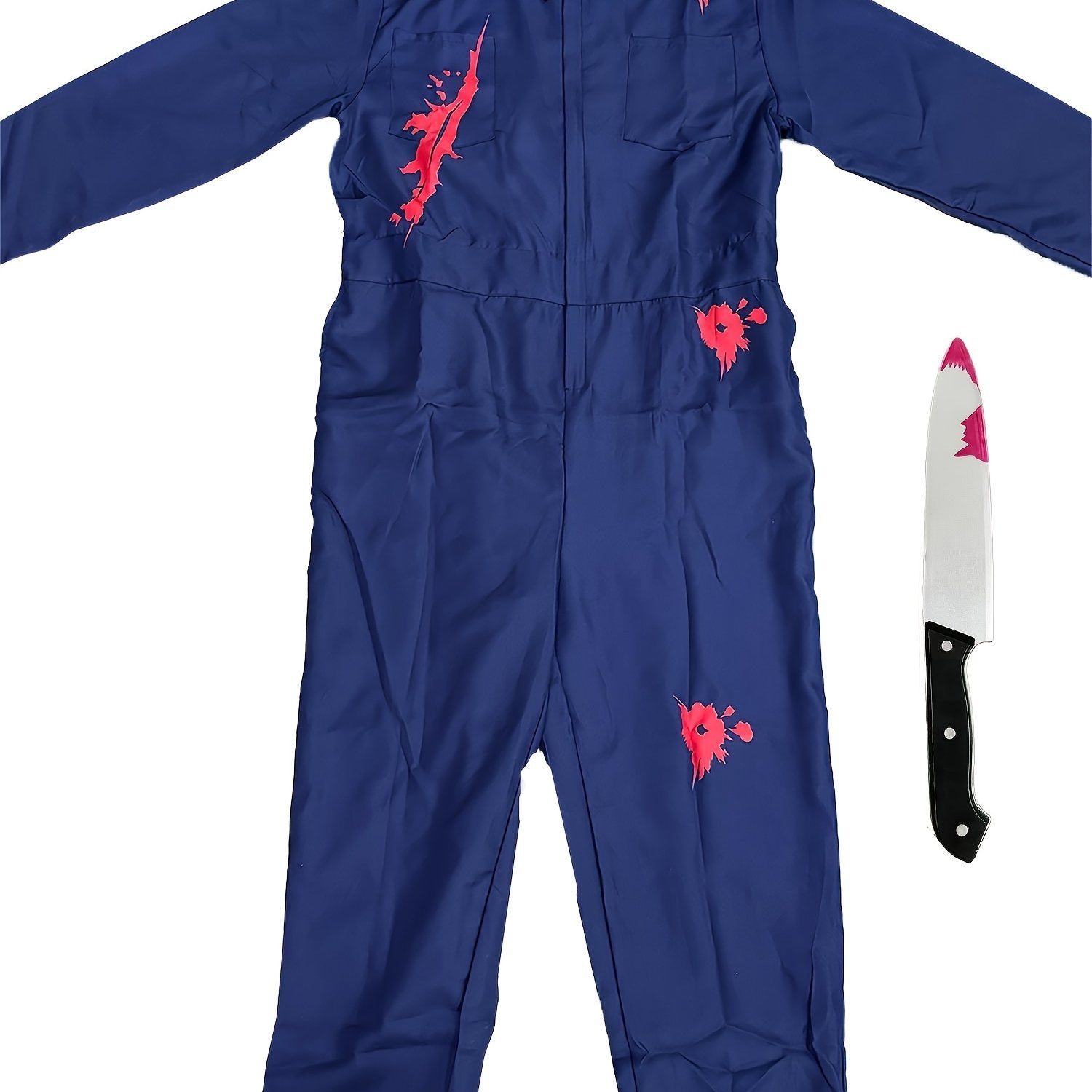 Mannen's Eng Scary Bloody Halloween Kostuum Jumpsuit | Lange Mouwen Mes