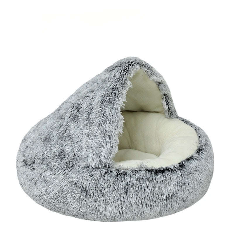 CozyPaws - 2-in-1 Ronde Kattenbed & Winter Slaapzak voor Ultiem Comfort
