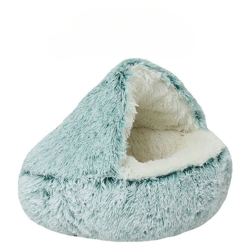 CozyPaws - 2-in-1 Ronde Kattenbed & Winter Slaapzak voor Ultiem Comfort