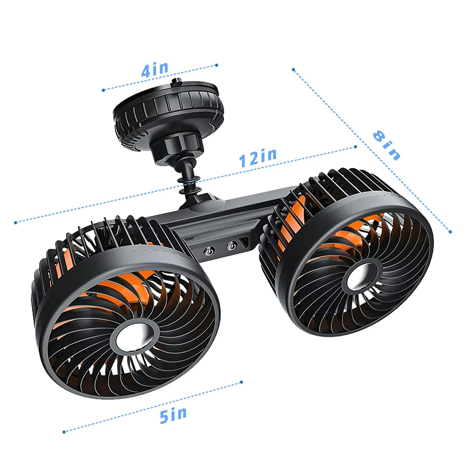 AeroBreeze Auto Ventilator | Draadloze ventilator met 4000 mAh accu en 3 windsnelheden