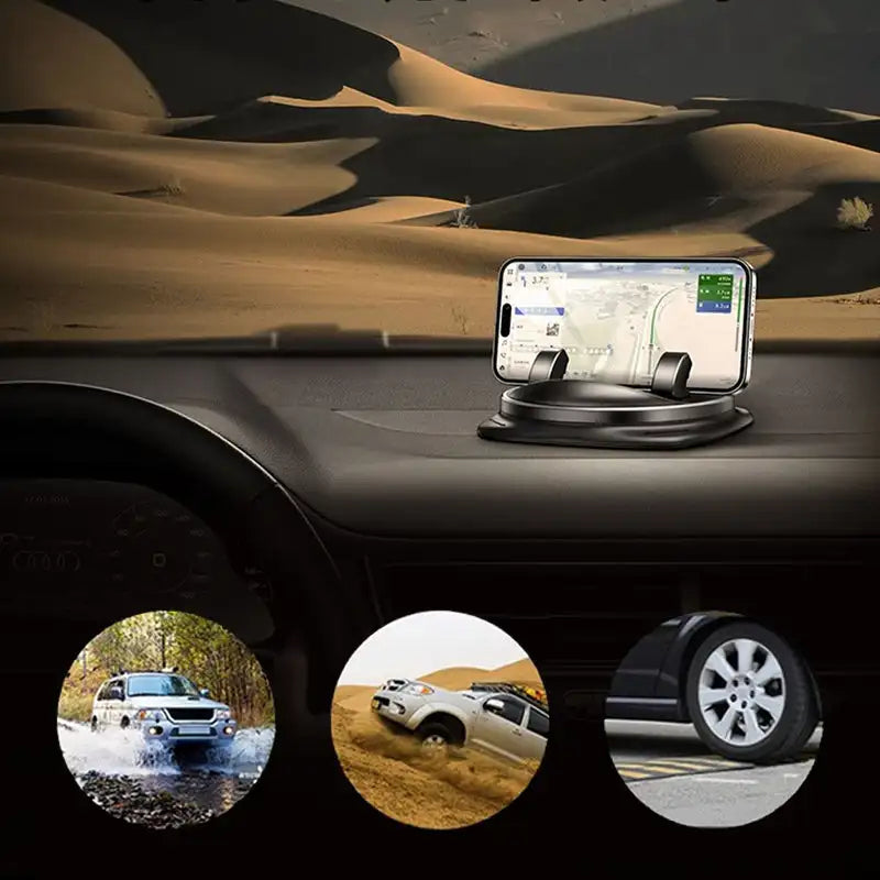 360° Rotating Car Phone Holder – Verstelbare Dashboard- en Luchtventilatiehouder voor Mobiele Telefoons van 4-6,5 Inch