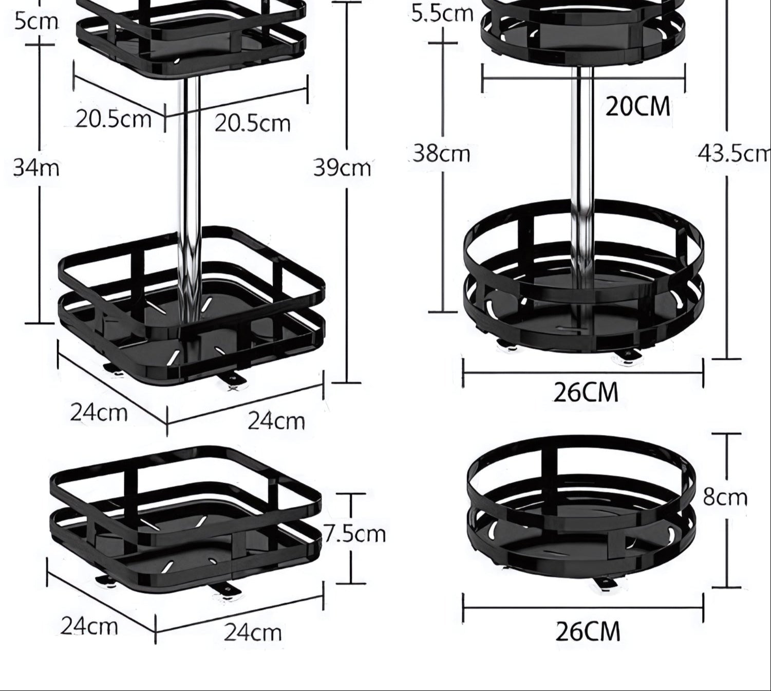 Draaiend Opbergrek - TwistRack 360°