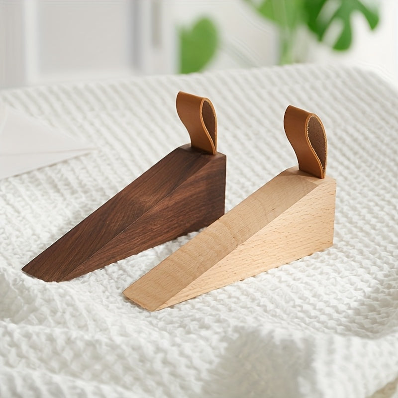 NordGrip Houten Deurstopper – Scandinavisch Design met Antislip Basis