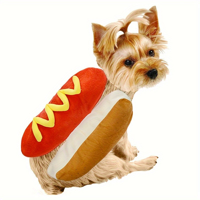 Grappige Pluche Hond Halloween Kostuum | Hotdog Ontwerp