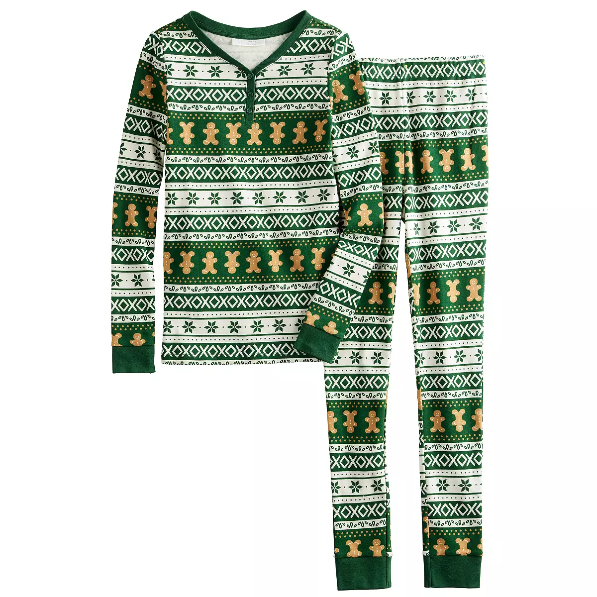 Groene Peperkoek Bijpassende Familie Kerst Pyjama's | Inclusief Pyjama's voor Volwassenen, Kinderen & Honden