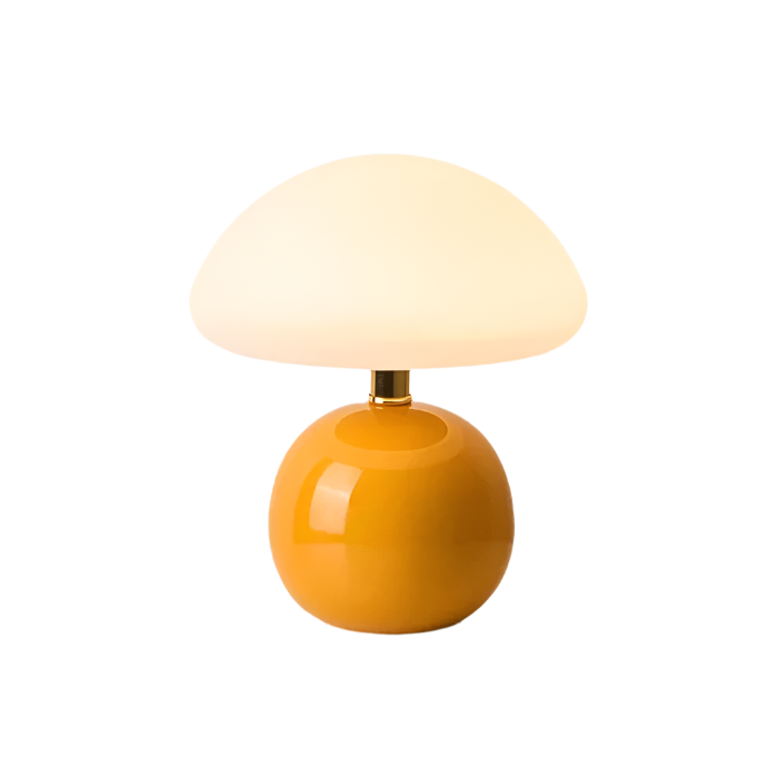 Crème Champignon Lamp - Franse Vintage Lamp