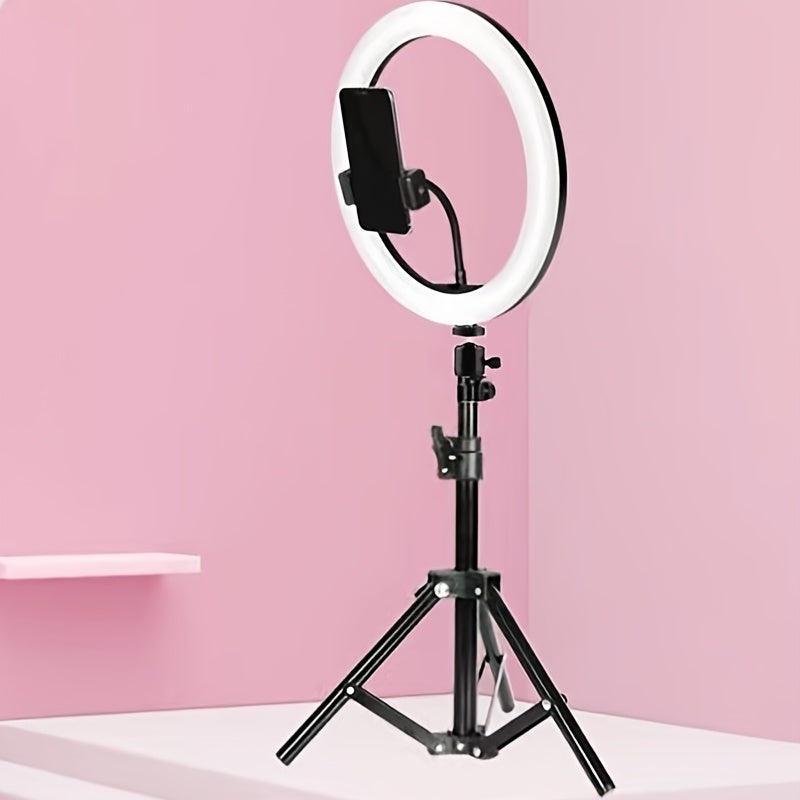 10-Inch LED Ringlicht met Verstelbare Statief en Telefoonhouder - Ideaal voor Make-up, Fotografie en Vloggen