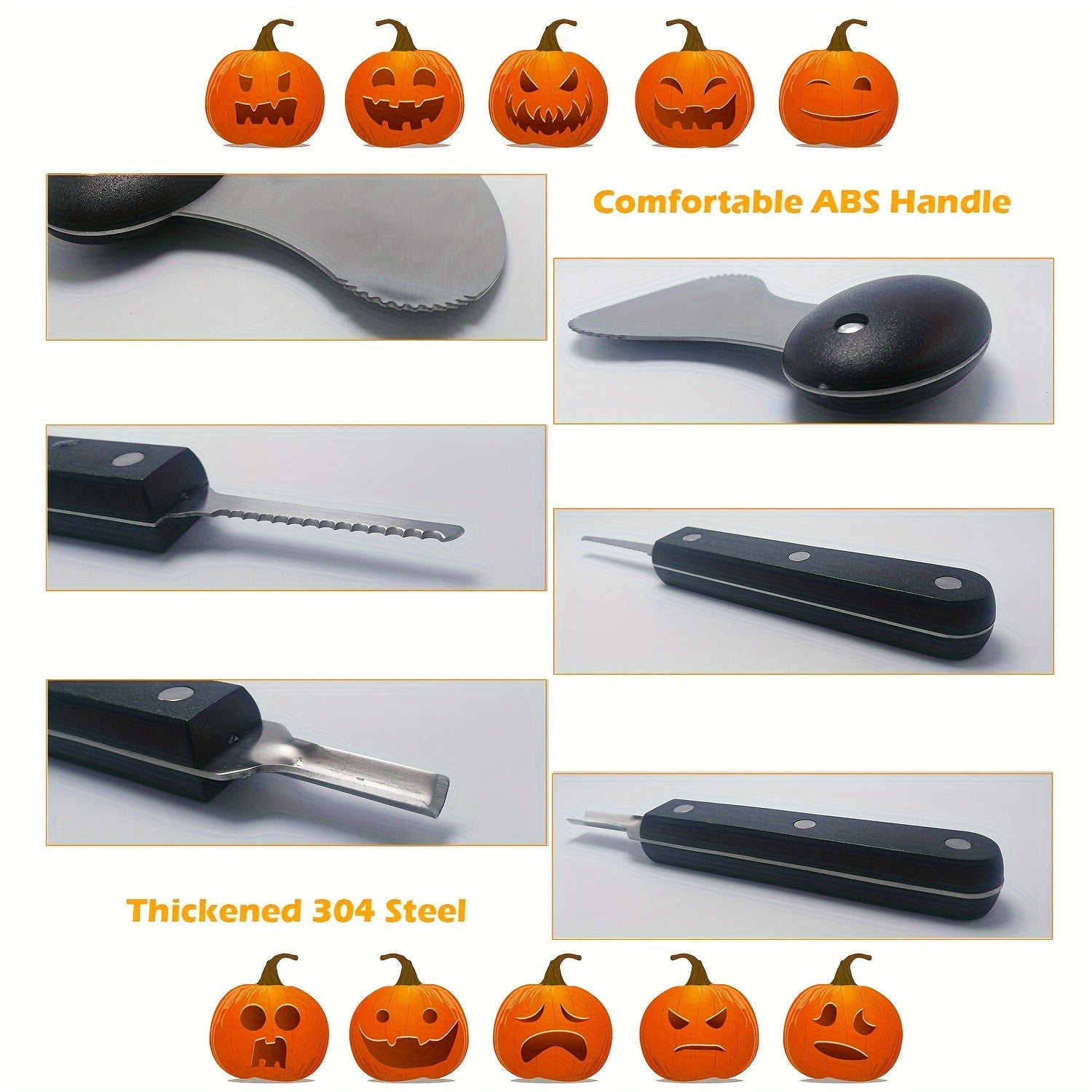Halloween Professionele Pompoen Snijgereedschap Set | Eenvoudig Gesneden Pompoenen Duurzaam