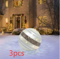 Opblaasbare Kerstbal Buiten Decoratie 60cm – Weerbestendige PVC Kerstdecoratie