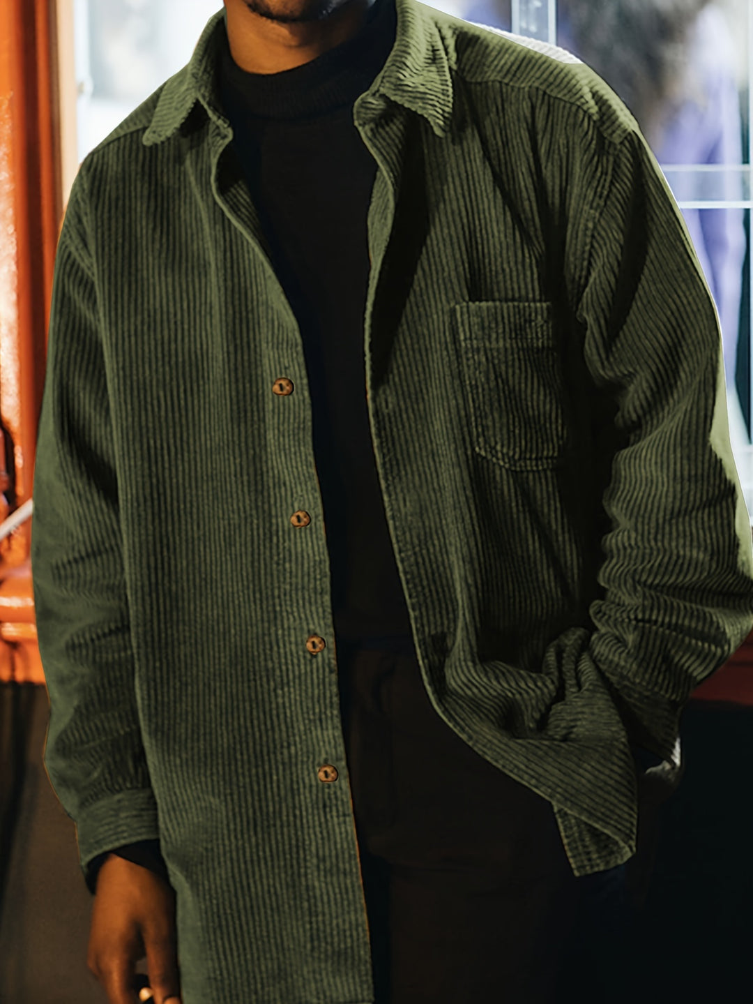 Heren Overhemd | Knoopsluiting & Borstzak | Casual Kleding