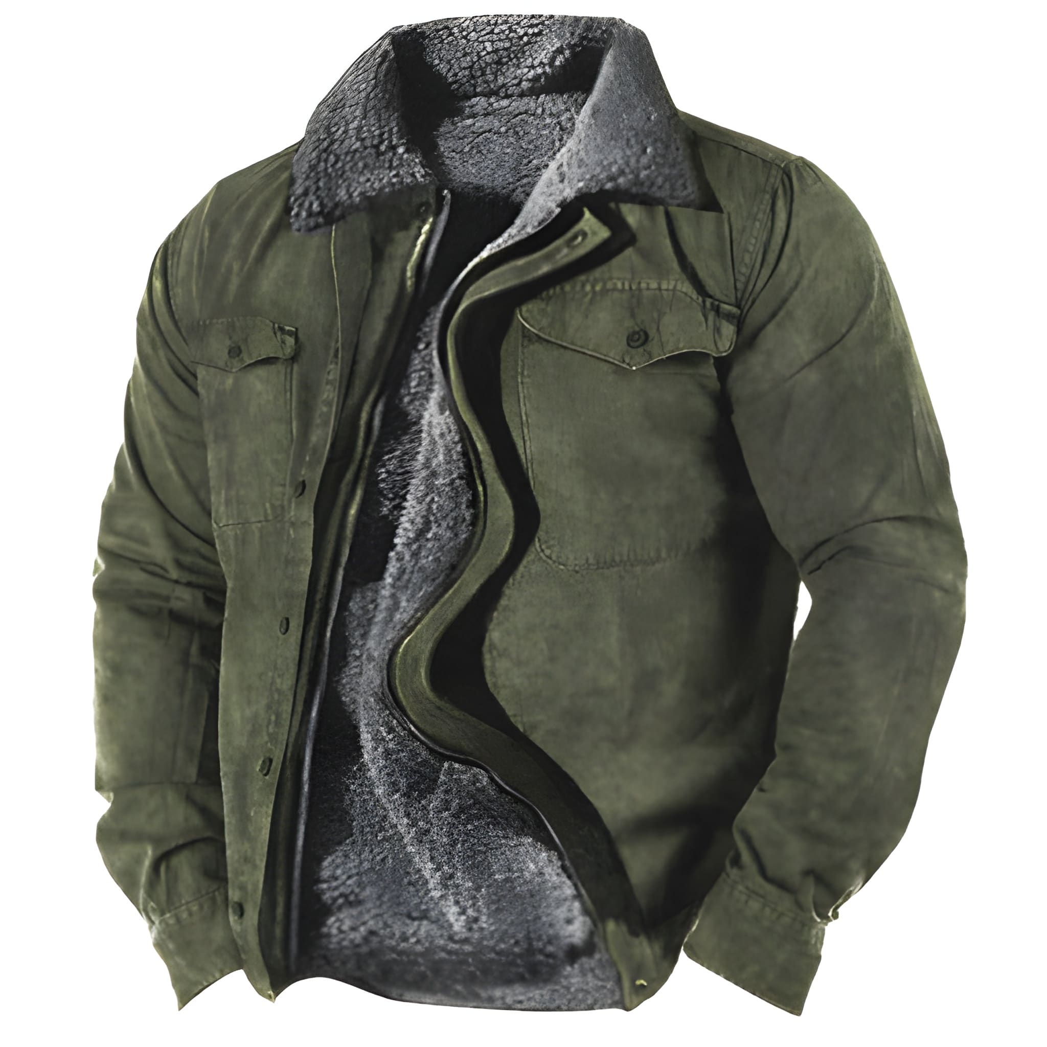 Winterjas Heren | Military Jacket | Functionele Zakken | Duurzame Tussenjas