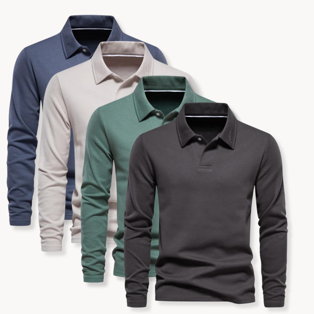 Heren Polo | Lange Mouw T Shirt | Tijdloos Comfort & Elegante Stijl