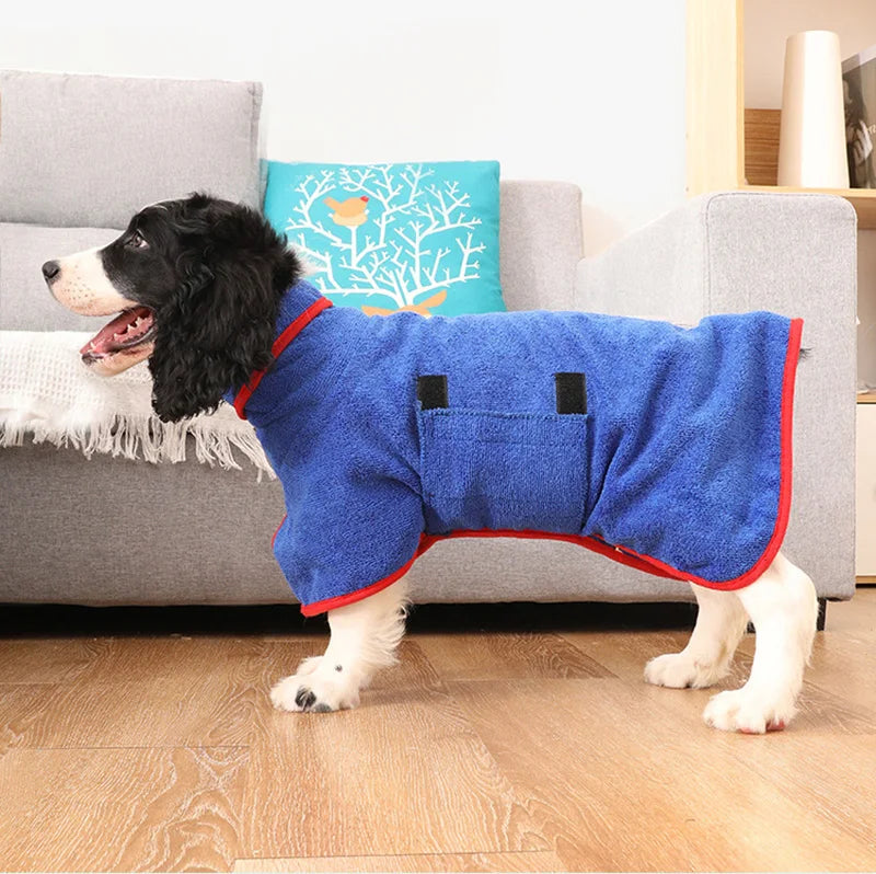 Hond Handdoek Robe voor Honden – Sneldrogende Verstelbare Hondenkleed, Comfortabele en Stijlvolle Badjas voor Alle Maten