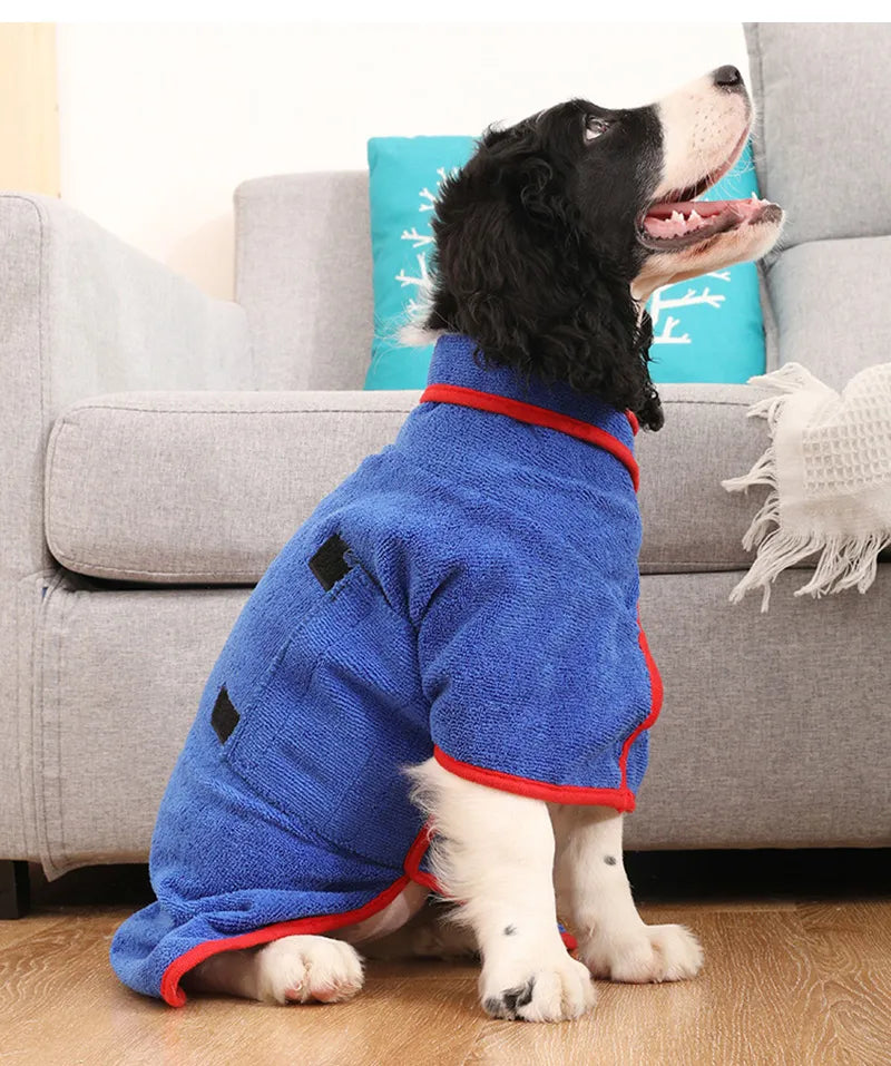 Hond Handdoek Robe voor Honden – Sneldrogende Verstelbare Hondenkleed, Comfortabele en Stijlvolle Badjas voor Alle Maten