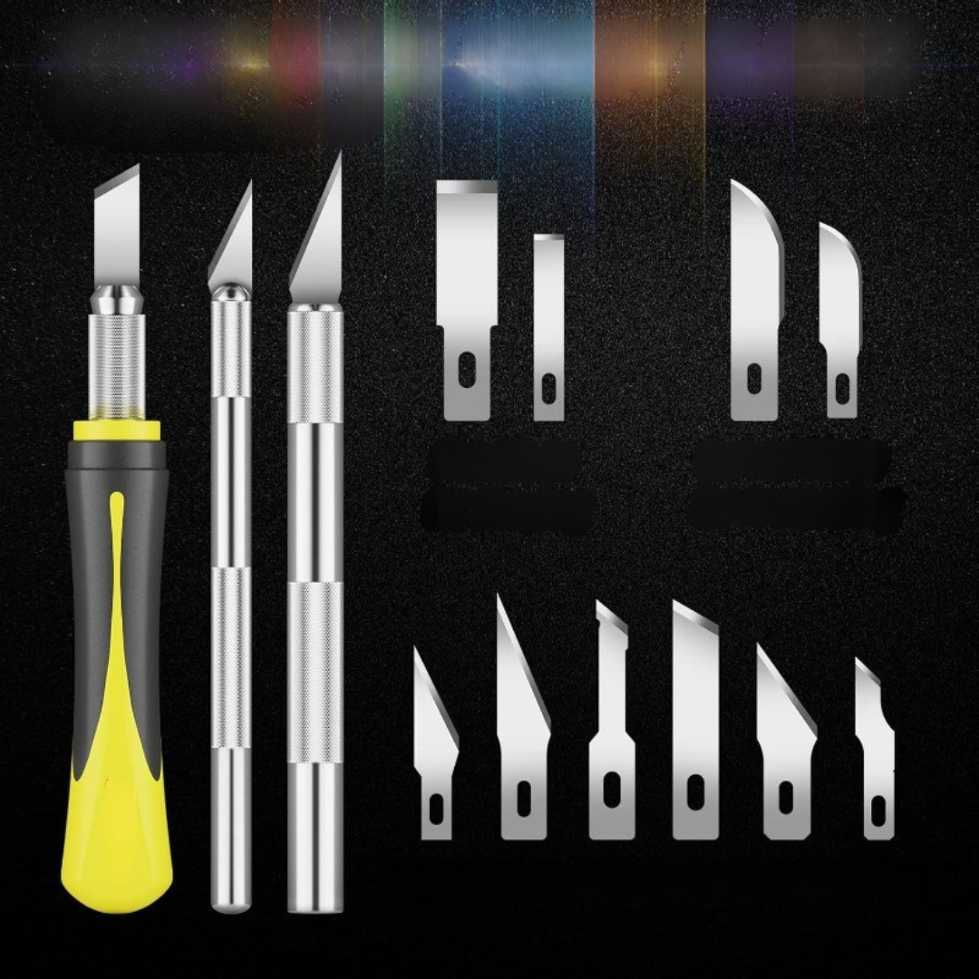 Precisie Houtsnijmes Set voor Gemakkelijk Gegraveerde Pompoenen | Scherpe Ergonomische Bladen