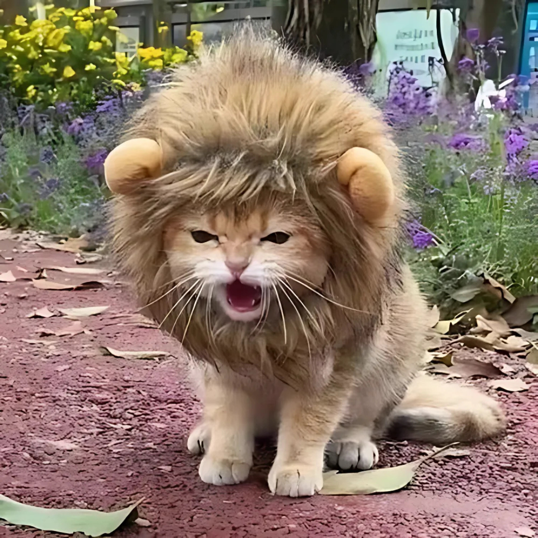 Halloween Leeuwenkap Kat Kostuum