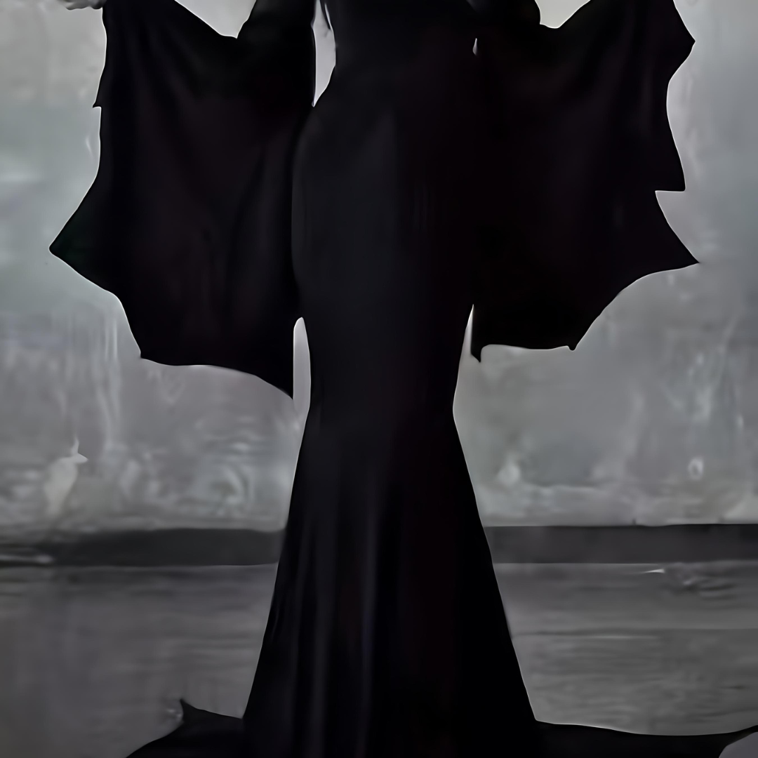 Vrouwen Gothic Off Shoulder Halloween Kostuum Jurk | Lange Mouw Maxi