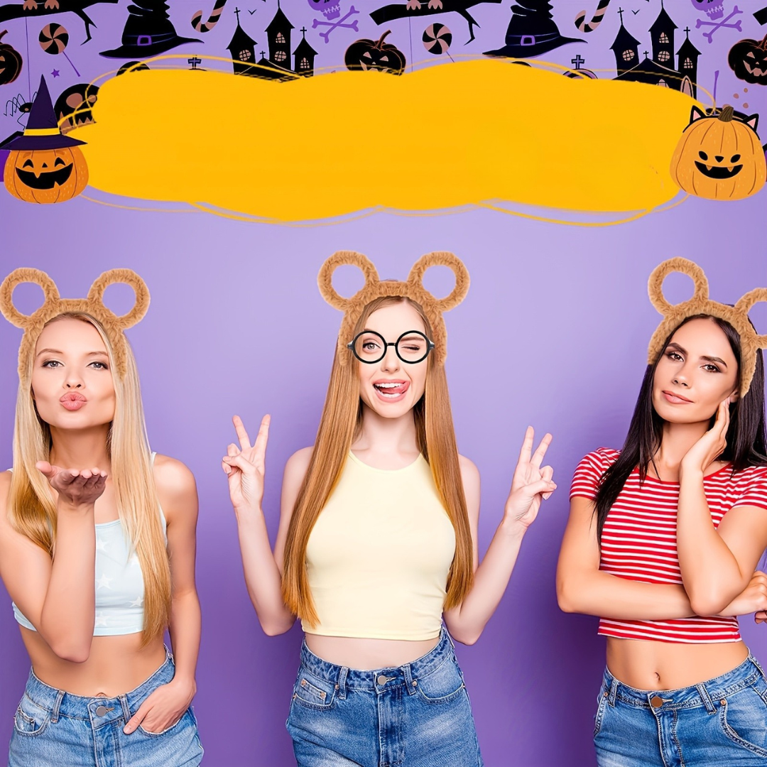 Fuzzy Halloween Chipmunk Kostuumaccessoires Set | Hoofdband Bril