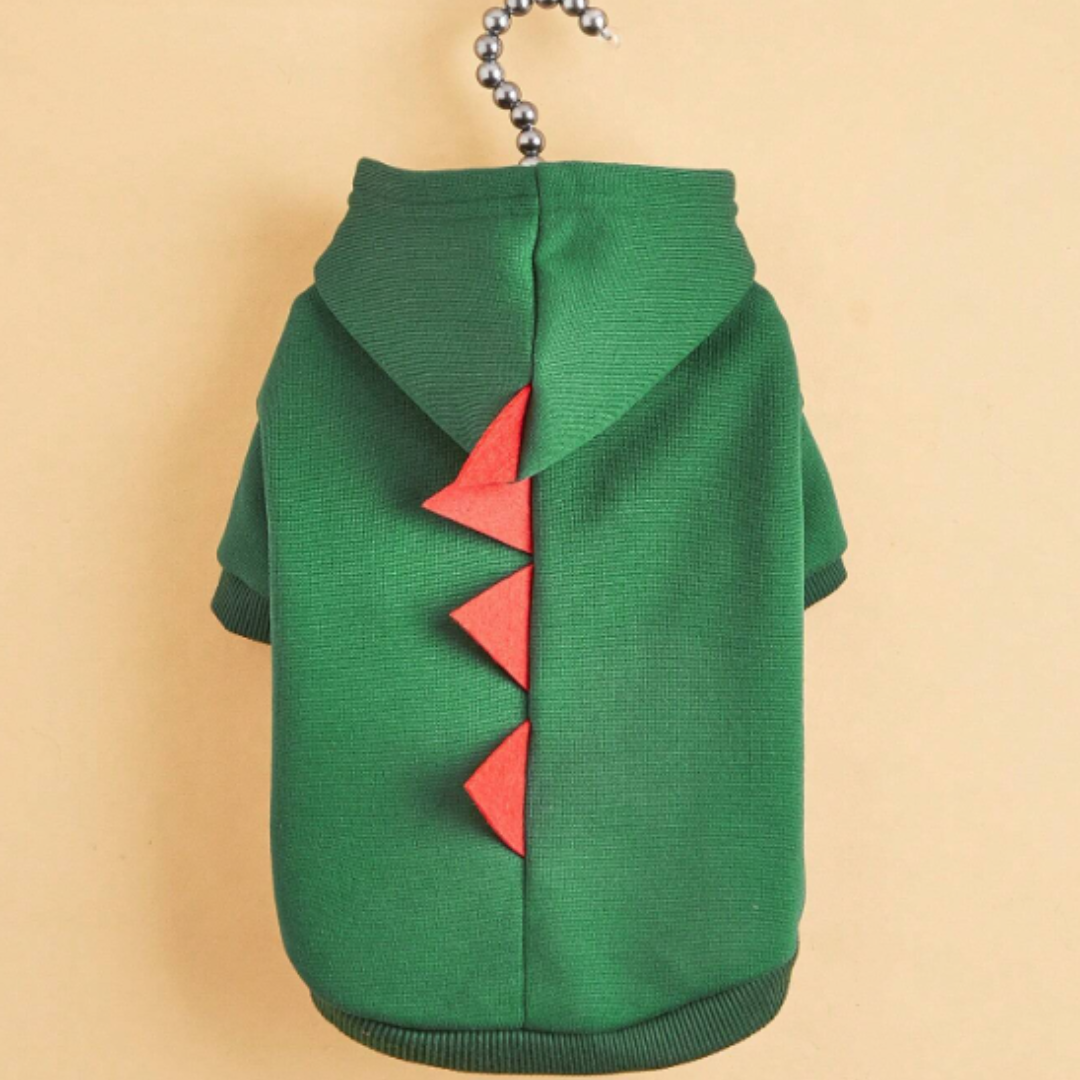 Hond Halloween Kostuum Fleece Dinosaurus Hoodie | Huisdier Outfit Warm